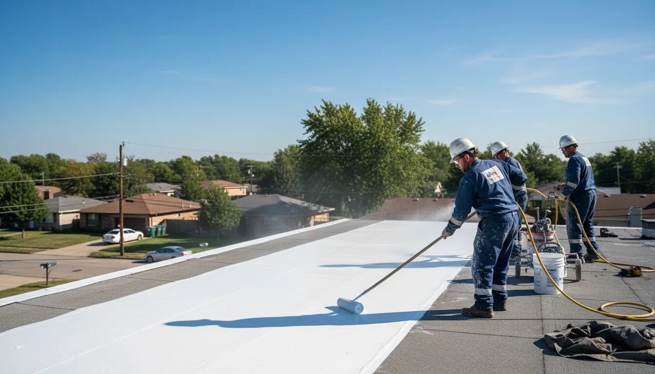 Commercial roof coating in Ludlow, IL near me